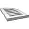 Ekena Millwork Quarter Round Top Right Surface Mount PVC Gable Vent w/ 2"W x 2"P Brickmould Sill Frame, 12"W x 20"H GVPQR12X2003SF - alternate 2